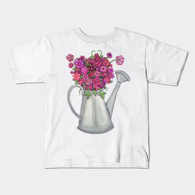 Blooming Bouquet Kids T-Shirt by Art by Deborah Camp